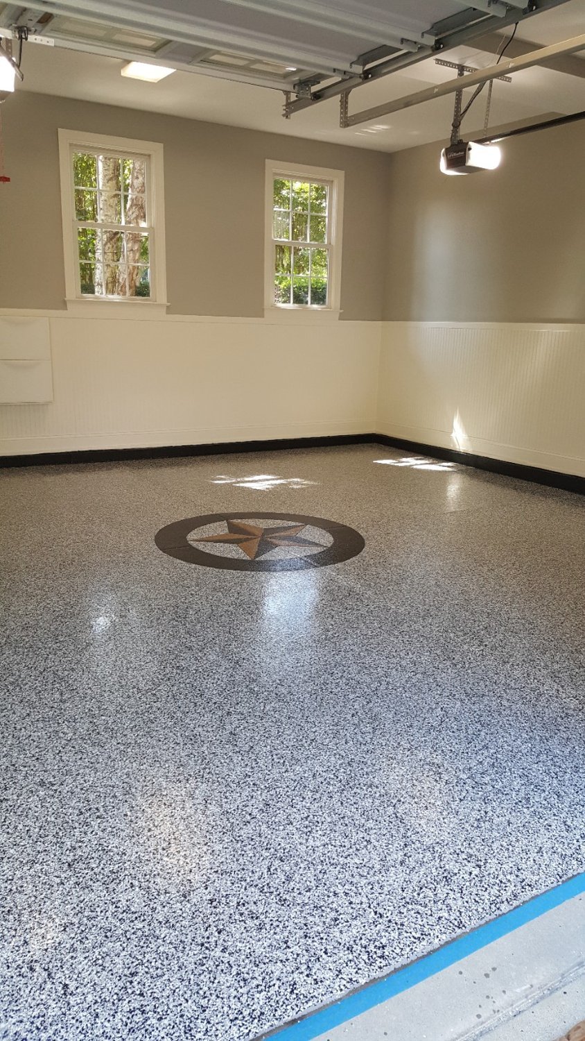 Decorative garage floor — after