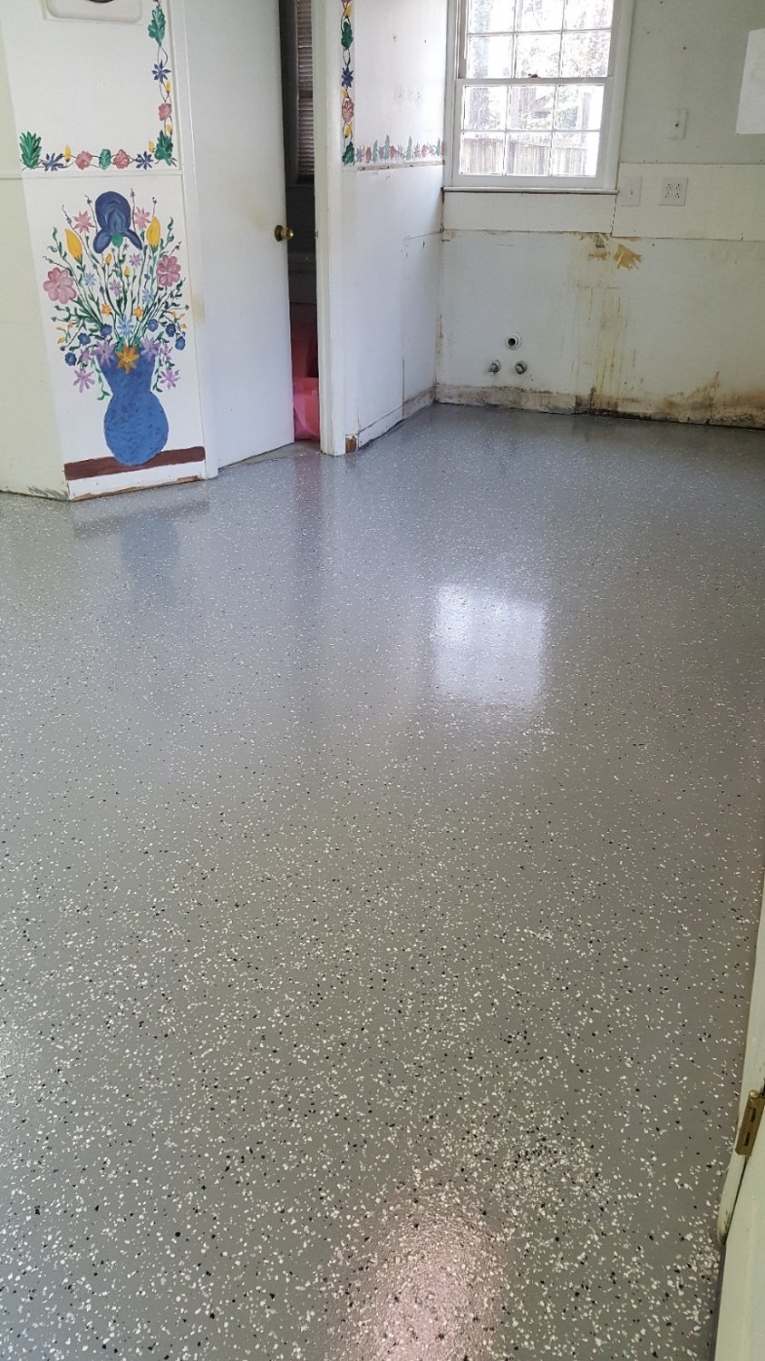 Garage floor transformation — after