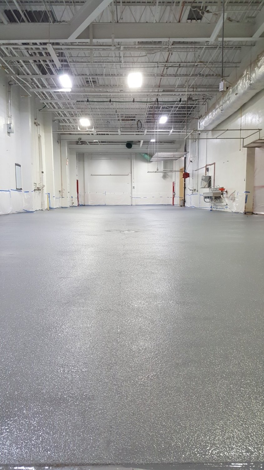 Commercial floor coating — after